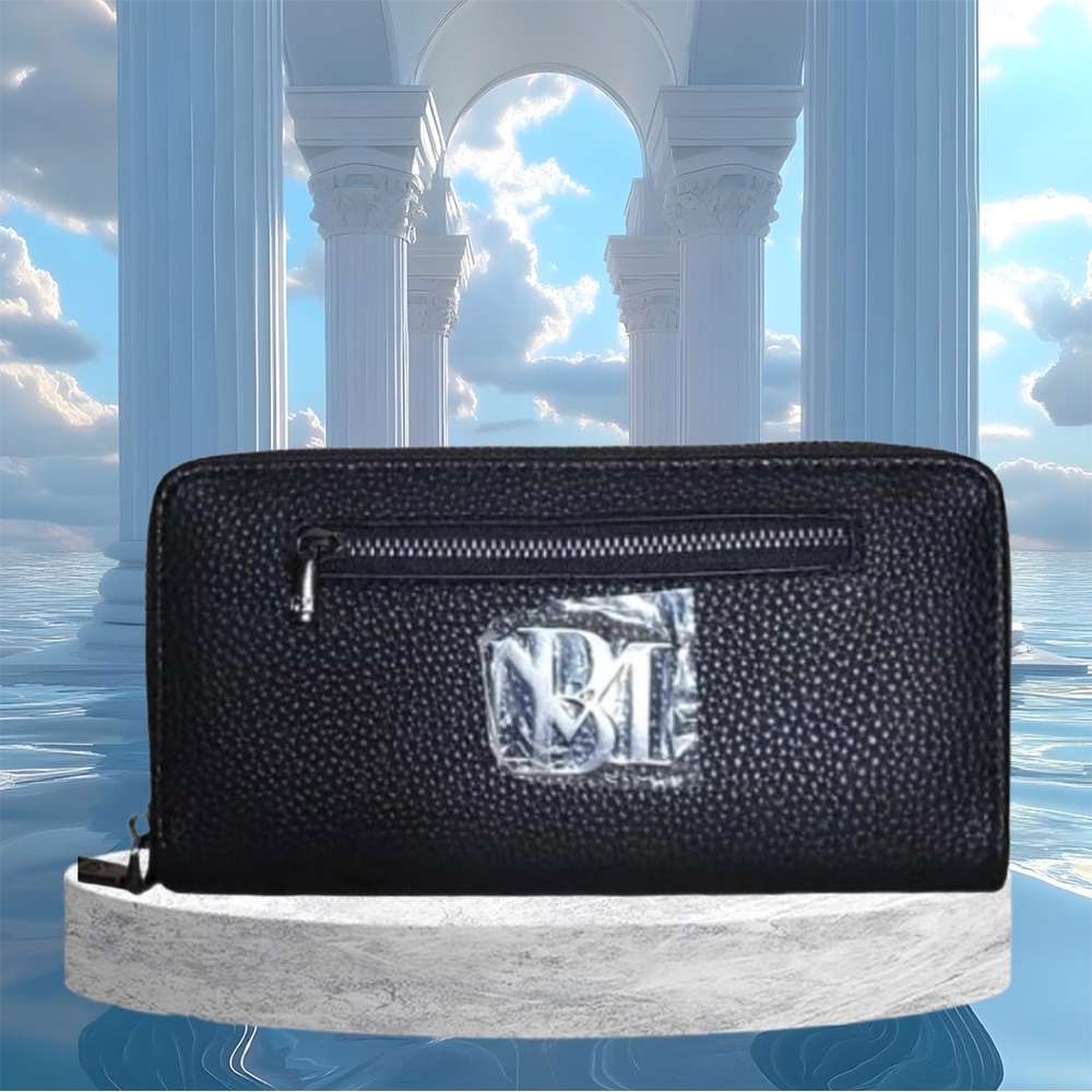 Badgley Mischka Black Vegan Leather Wallet